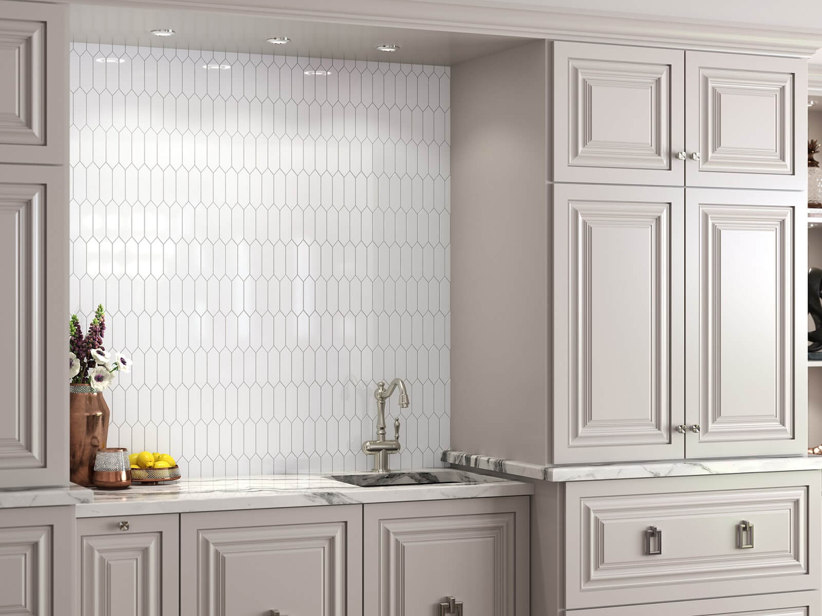 White Backsplash Tile