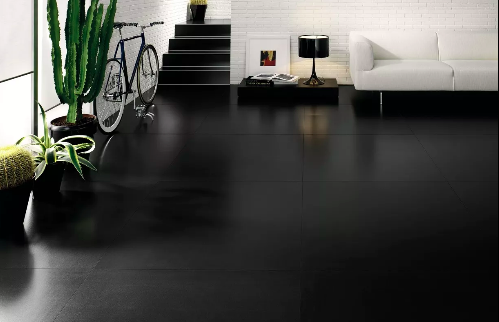 Black floor tile